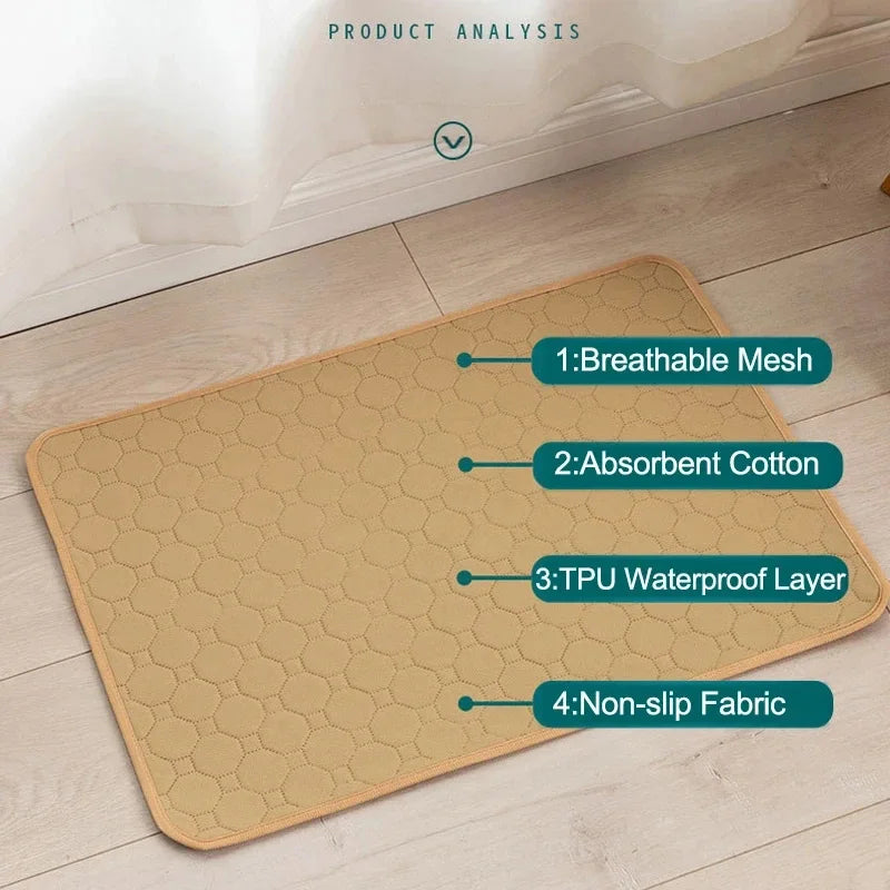 Washable Reusable anti Slip Pet Pee Pad