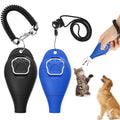 2 in 1 Dog Clicker and Whistle with Wrist Strap & Halter Rope, Perfect for Puppy Pet Behavior Training, Durable Lightweight Easy to Use, 2 Pack